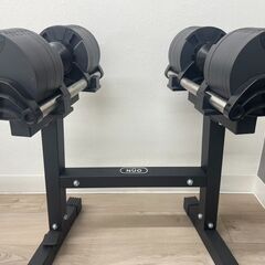 (中古)NUOBELL ２キロ刻み可変式ダンベル１セット台座付き