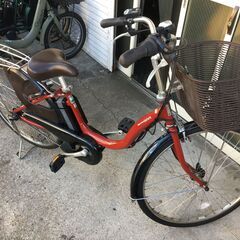 地域限定送料無料 ヤマハ パス ナチュラ 新基準 8,9AH 子供乗せ 赤