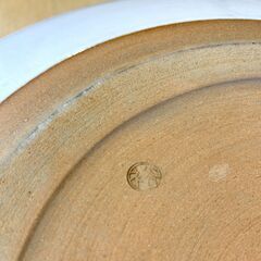 萩焼窯元 晴雲山 岡田 裕 作  水盤 花器 華道 生け花 フラワーベース 直径45.5cm 木箱入りの画像