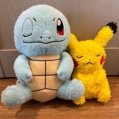 ふわふわ🟡ピカチュウとゼニガメ🐢ぬいぐるみ★まとめて