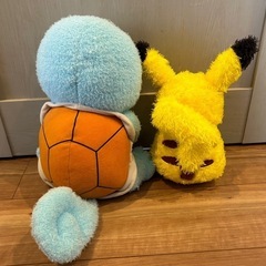 ふわふわ🟡ピカチュウとゼニガメ🐢ぬいぐるみ★まとめての画像