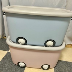おもちゃ箱　ストレージボックス　セット　ニトリ　車の画像