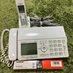 固定電話　ＦＡＸ付き　子機付き　新品インク付き　　　 