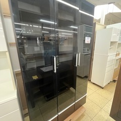 ガラス棚 ブラック 大 コレクション収納 本棚