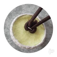 【115】＊四つ葉＊ くるみボタン　ヘアゴムの画像