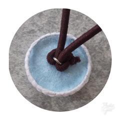 【118】＊四つ葉＊ くるみボタン　ヘアゴムの画像