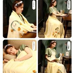 ぬいぐるみロールブランケットオフィス昼寝パンフランネル小さなブランケット空調シングル収納可能ブランケット　卸ます　転売OK　倒産品　まとめ売り　ネット商材　アマゾン引き上げ商品　メルカリ　副業の画像