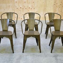 ヤ取終了1/24】≪zyt1820≫ [6脚セット] ヴィンテージ加工