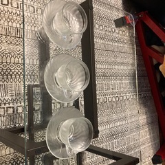ガラス製のカップ&ソーサーの画像