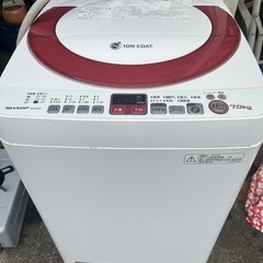 シャープ/SHARP/7kg全自動洗濯機/ES-KS70N-P/...