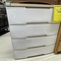 【ジモティ来店特価！！】　4段チェスト　ナチュラル×ホワイト　J...