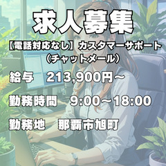 【電話対応なし】カスタマーサポート(チャット・メール)　【職業紹...