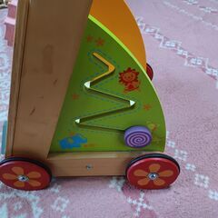 木製 手押し車◆多彩なギミック付き◆お子様におすすめ！の画像