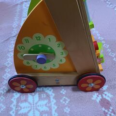 木製 手押し車◆多彩なギミック付き◆お子様におすすめ！の画像