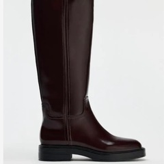 ロングブーツ　ニーハイブーツ 美品　フラットブーツ ZARA レ...