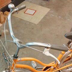 ※　引き渡し完了　※　　　　　　　　　　　　　　　　　　　　婦人用自転車　オレンジ色　チャイルドシート　26インチ　自転車の画像