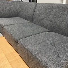●ローソファ 3人掛け●グレーの画像