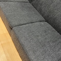 ●ローソファ 3人掛け●グレーの画像