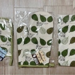 【未使用】エプロン　鍋敷き　鍋つかみ