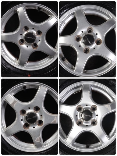 ★新品同様 155/80R13 国産GOODYEAR 2020年製 スタッドレス 4本SET パッソプラッツヴィッツロゴKEIワゴンR