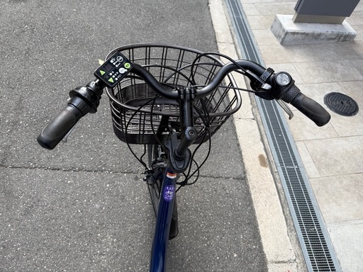 大阪府 子供乗せ 2人 ヤマハ 電動アシスト自転車 チャイルドシート付き 青