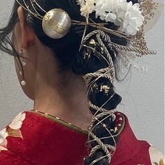 成人式の髪飾り系の画像