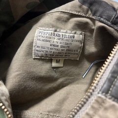 Purple&Yellow 迷彩 ミリタリージャケット Mサイズの画像