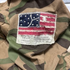 Purple&Yellow 迷彩 ミリタリージャケット Mサイズの画像