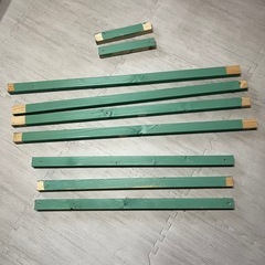 木材　端材 DIY 緑　グリーン リメイク