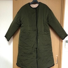 オリーブグリーン キルティングジャケット 膝丈　 