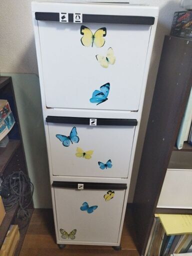三段分別ゴミ箱