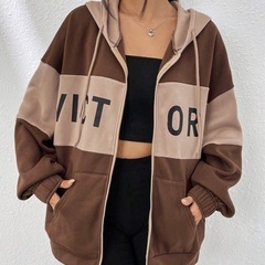 SHEIN 文字グラフィック ドロップショルダー ドローストリン...