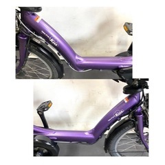 1都4県全域送料無料　業界最長1年保証 電動アシスト自転車　ヤマハ　パスキッス　20インチ 子供乗せ　紫色　g1224の画像
