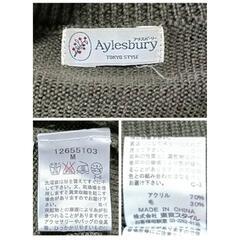 アリスバーリー 美品 長袖ニットカーディガン トップス カーキ M レディースの画像
