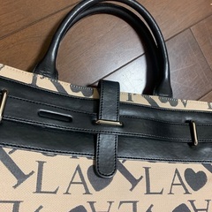 FURLA トートバッグ　グレー・ハート柄の画像
