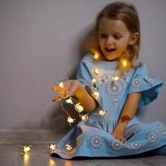 ★在庫処分🎅可愛いサンタのクリスマスライト 電池式🎅1m 10LED 新品 No.12の画像