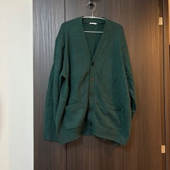 GU メンズ グリーン カーディガン XL