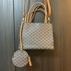 レディース ショルダーバッグ ポーチ付き ブラウン ミニショルダー