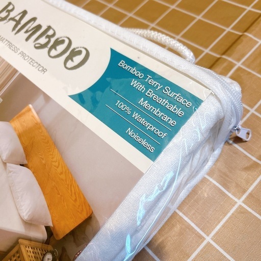 新品 オンライン Kmall ツインサイズ 涼しい 防水 ベッドカバー 竹繊維