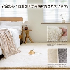 ラグ カーペット シャギーラグ 洗える ラグマット ブラウン 190x190cmの画像