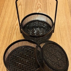 [1月末まで]　アジアン調　三段カゴの画像