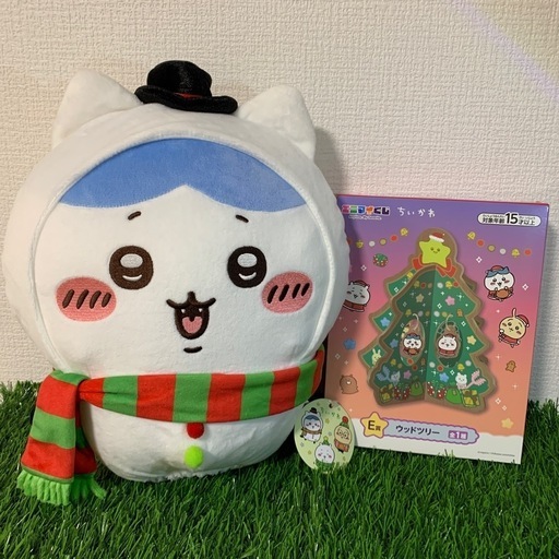 ハチワレ ぬいぐるみ+ウッドツリー 2点セット
