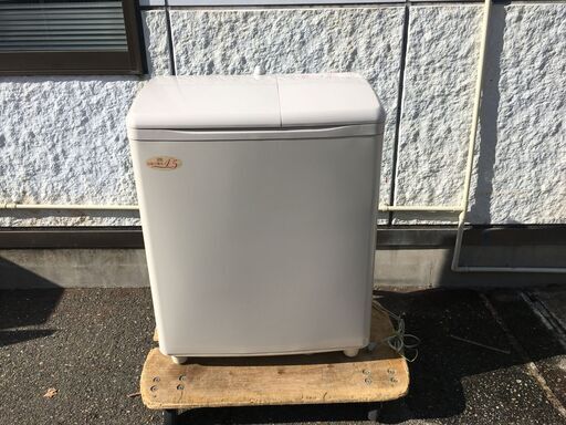 JMS0737Y  ★お値下げ★日立自動二槽式電気洗濯機　2019年 ・外寸 　幅：約75cm 高さ：約93.8cm 奥行：約43.4cm中古品【取りに来られる方限定】