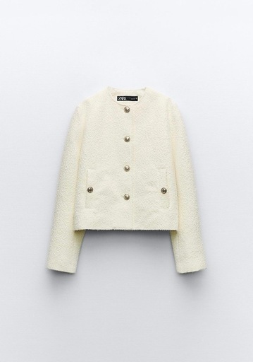 ZARA ショートテクスチャー ジャケット 新品未使用タグ付き