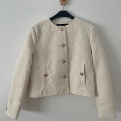 ZARA ショートテクスチャー ジャケット 新品未使用タグ付きの画像