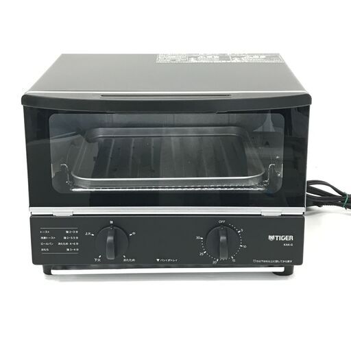 24K632 ジ3 TIGER タイガー オーブントースター KAK-G101 ブラック ワイド庫内 火力5段階切替 中古 美品