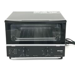 24K632 ジ3 TIGER タイガー オーブントースター KAK-G101 ブラック ワイド庫内 火力5段階切替 中古 美品の画像