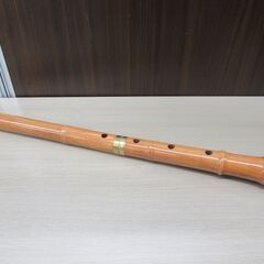 現状品 木管尺八 銘無 長さ 約61.5cm 収納袋付き 楽器 縦笛 中古 苫小牧西店の画像
