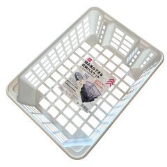 積み重ねできる収納バスケット 収納ケース ホワイト ブラック 10点まとめ売り 12203の画像