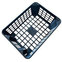 積み重ねできる収納バスケット 収納ケース ホワイト ブラック 10点まとめ売り 12203の画像